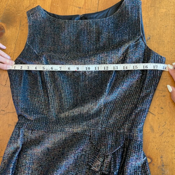 Vintage Black and Iridescent Fitted Cocktail Dress - Picture 9 of 14